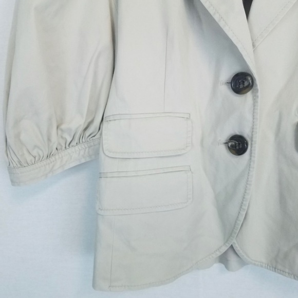 BCBGMaxAzria Tan Nancy Button Blazer Jacket NWT - Picture 7 of 8